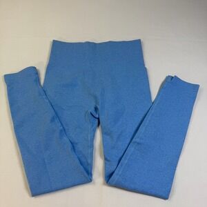 Light Blue Yoga Exercise Pants Women's Small Stretch Nylon Workout Running